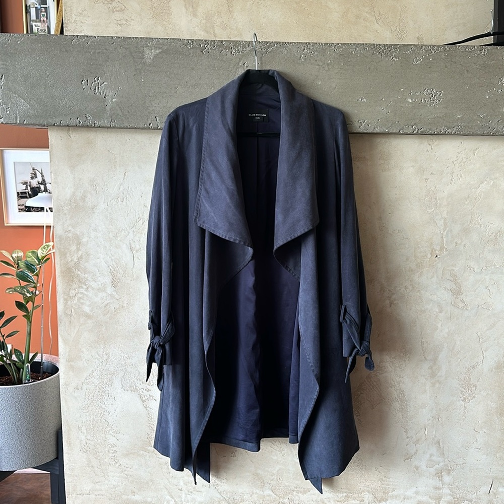 Club Monaco Gideon Trench Coat Navy Blue